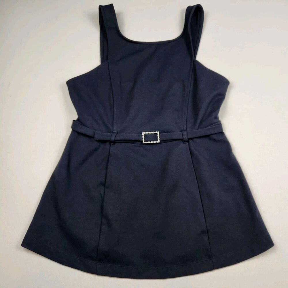 Maeve Peek-A-Boo Square Neck Empire Top Anthropologie Womens M Black NWT Bling